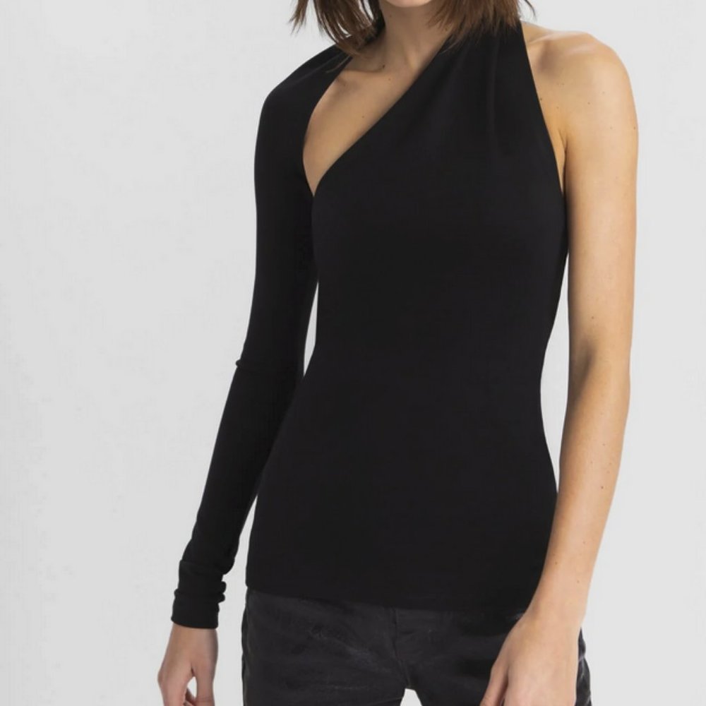 Marcella NYC Manhattan One Shoulder Top Black, M